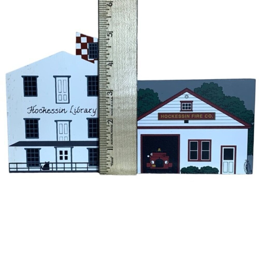 Delaware Vintage Historic Village of Hockessin Wood Buildings Firehouse Library - Picture 5 of 16